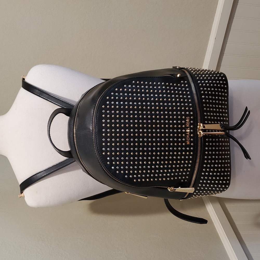 Like NEW Michael Kors Rhea Studded Backpack - Picture 5 of 13